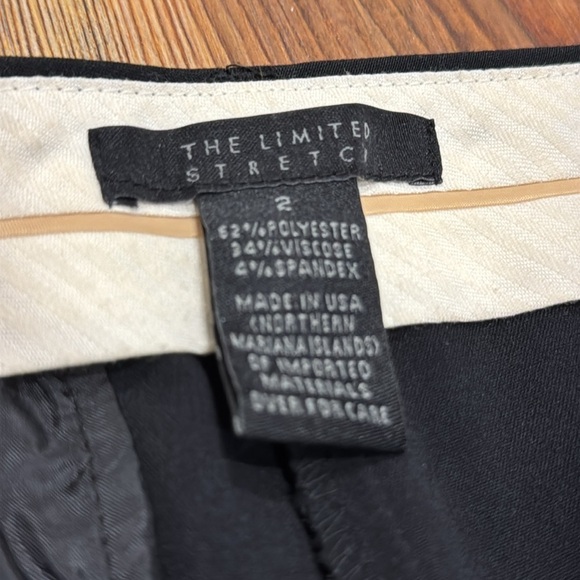 Piped, casual black dress pants size 2 - Picture 8 of 11